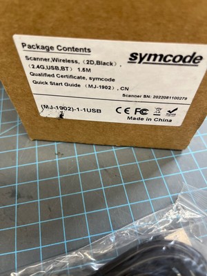 Symcode MJ-1902-1-1USB Wireless 2D Barcode Scanner - NEW