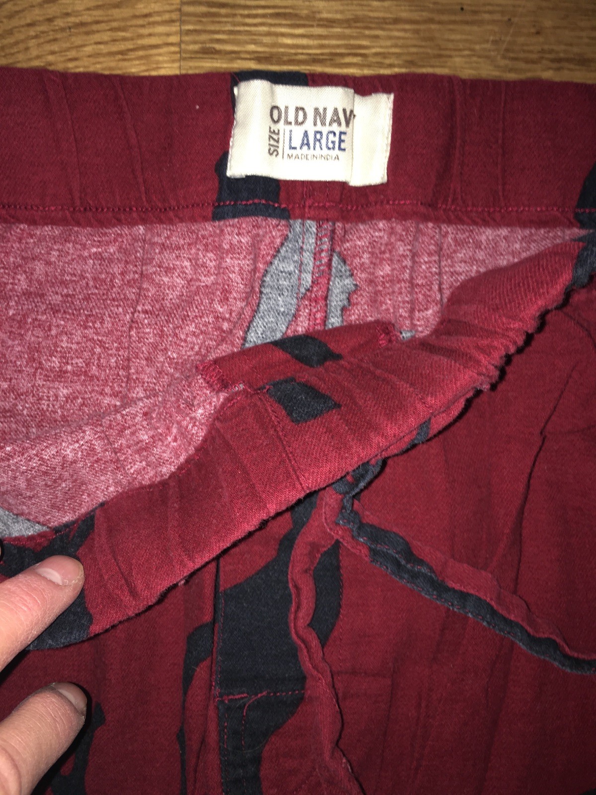 Old Navy Unisex Sleep Pajama Lounge Navy Maroon Pants Size Large