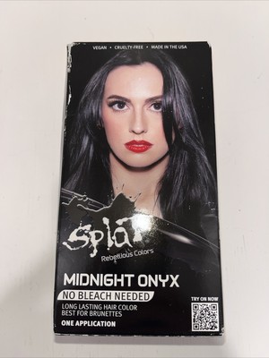 Splat Rebellious Colors Midnight Onyx no Bleach  needed 1 application