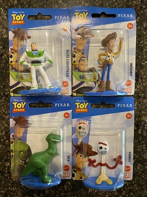 Mattel Toy Story Mini Figures Set of 4 Buzz Woody Rex Forky NIB
