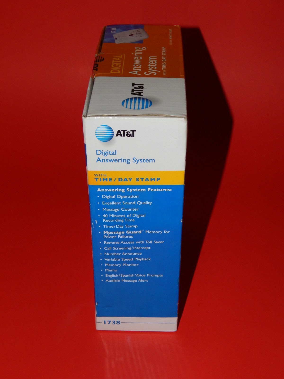 AT&T 1738 Digital Answering System English Spanish 40 min. Time/Day NIB New