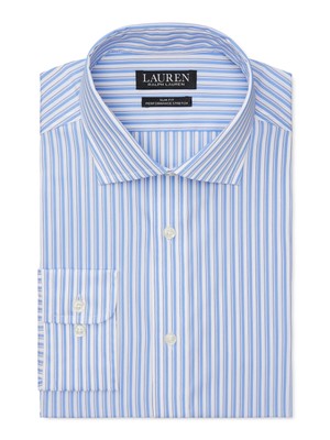 

LAUREN RALPH LAUREN Синяя классическая рубашка стрейч для мужчин S 14,5- 32/33, Синий, 04R0670