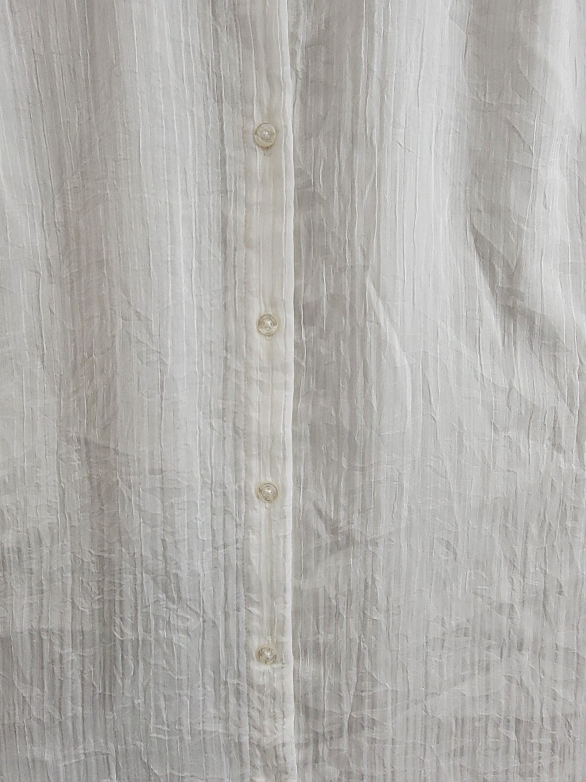 Calvin Klein Textured 3/4-Sleeve Blouse Women's XL White Button Front Closure - Picture 9 of 21