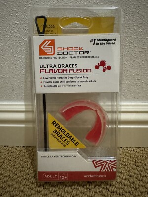 Shock Doctor Ultra Braces Flavor Fusion Rocketpunch Mouthguard Adult 12 & Up