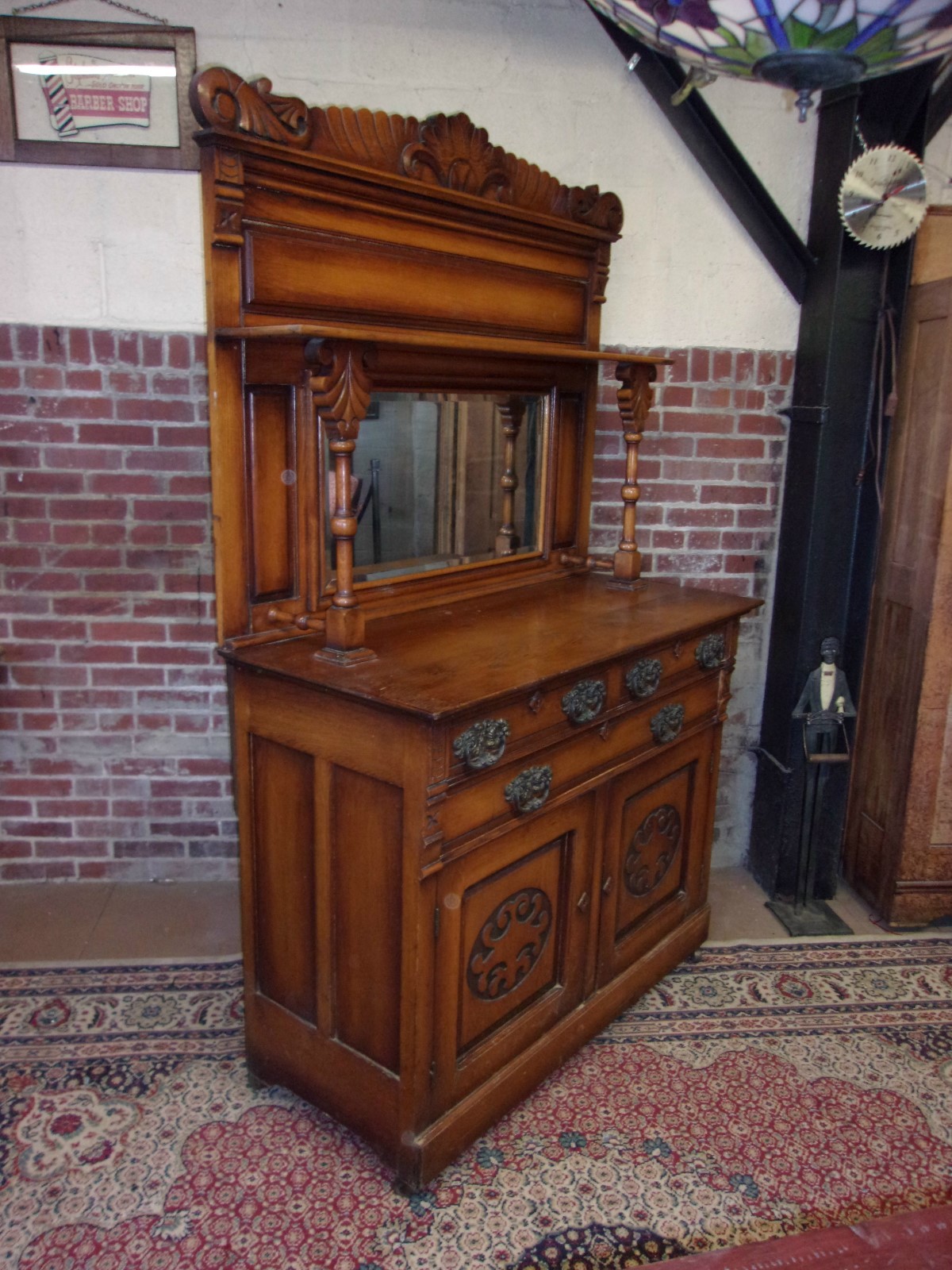 ANTIQUE OAK VICTORIAN BUFFET ORGINAL FINISH-SELLING OUT Make Offer