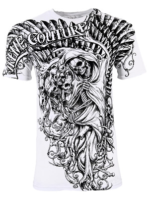 Xtreme Couture By Affliction Men's T-shirt Nemesis Skull Biker S-5XL