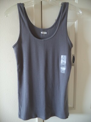Must Have Basic! Old Navy Slate Grey Ribbed Knit Tank Top Cami XXL 1X 2X 3X 4X