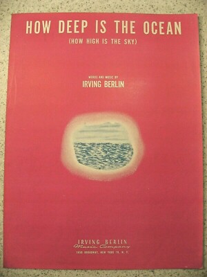 Vintage how Deep Is The Ocean Sheet Music Irving Berlin 1932 