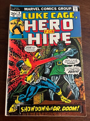 Hero for Hire #9 (Aug 1973 Marvel) ''Where Angels Fear to Tread!''  Doctor Doom VG