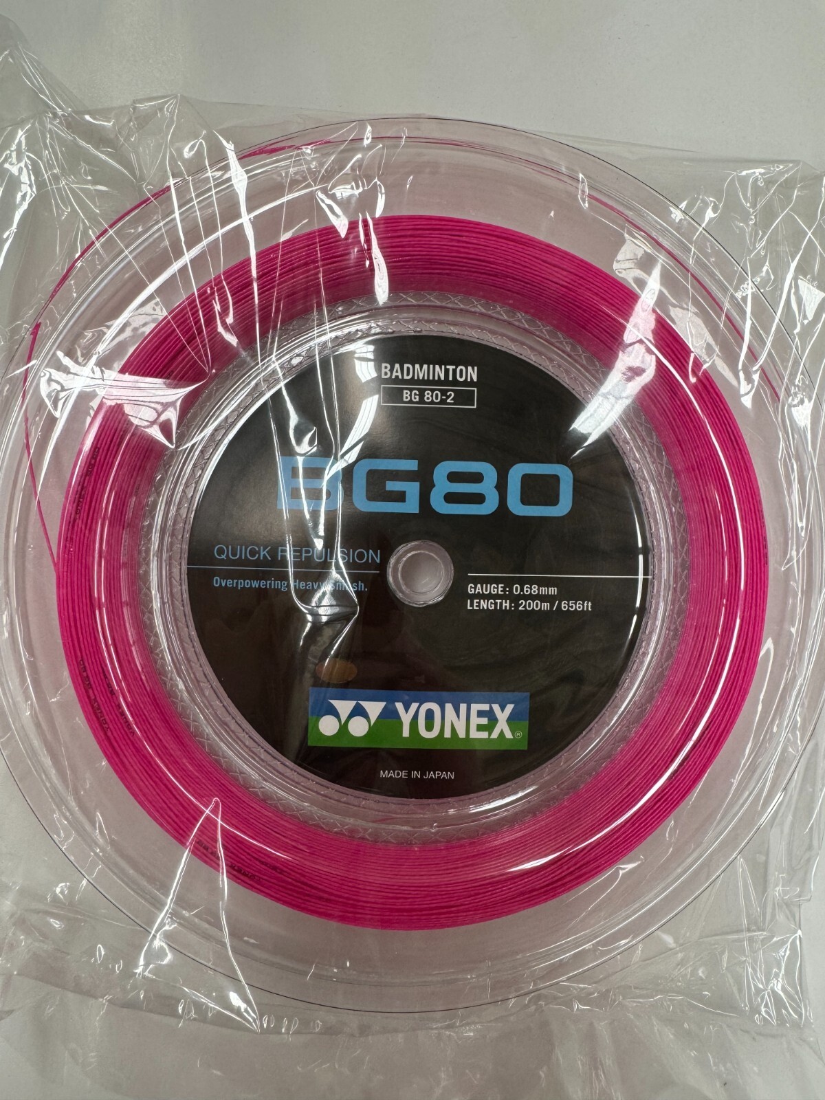 YONEX ロールガット 200m BG80 ネオンピンク （Bg80 Power