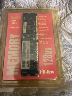 K-Byte 128MB 16x64 SDRAM Memory PC100 SKU #3756322~New