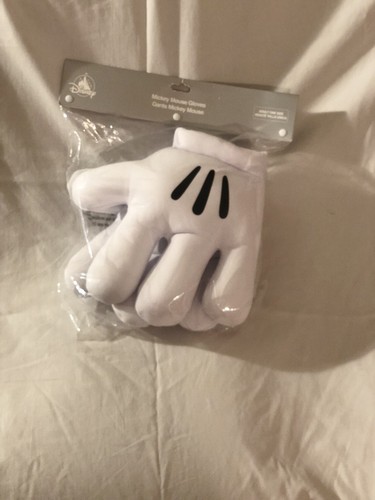 Disney Parks Mickey Mouse white plush Gloves