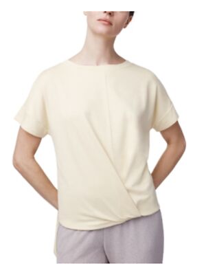 B NEW YORK Womens Short Sleeve Jewel Neck Top