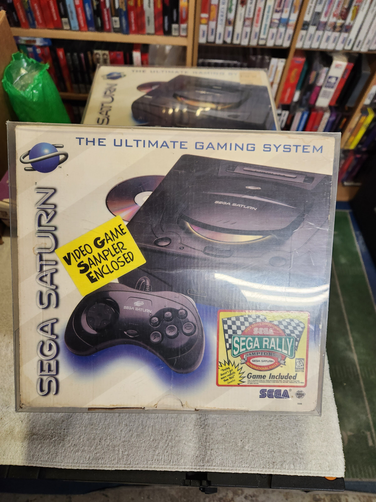 Sega Saturn Console &ldquo;Sega Rally/Sampler&rdquo; Version BUNDLE! CIB 
