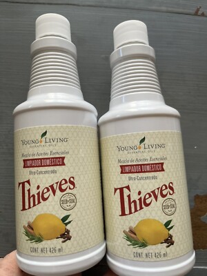 Young Living Thieves Cleaner New Lot Of 2 Spanish Writing