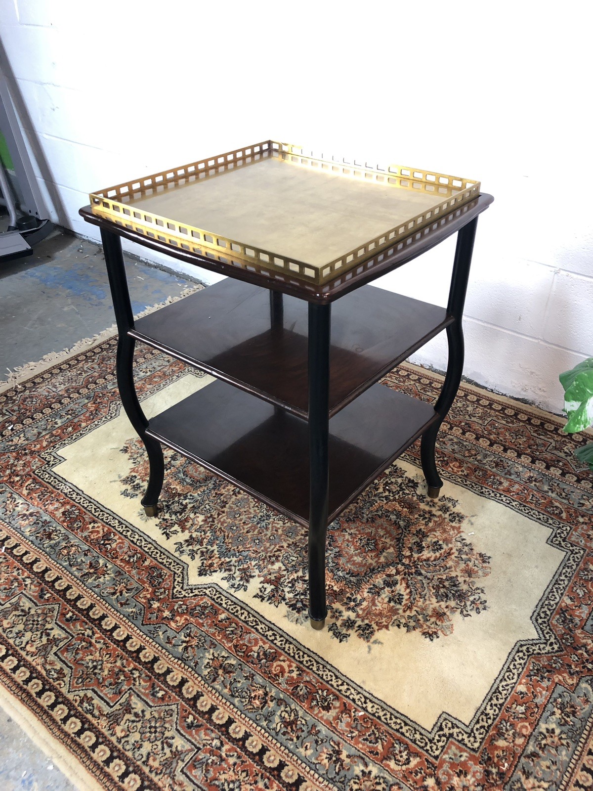 Baker Furniture Regency 3-Tier Brass Top Tray Table