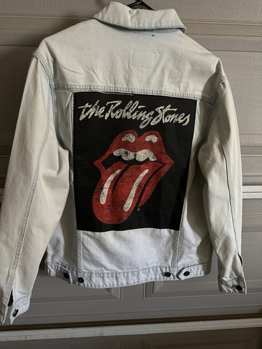91 cotton on Rolling Stones Denim Jacket XS | eBay