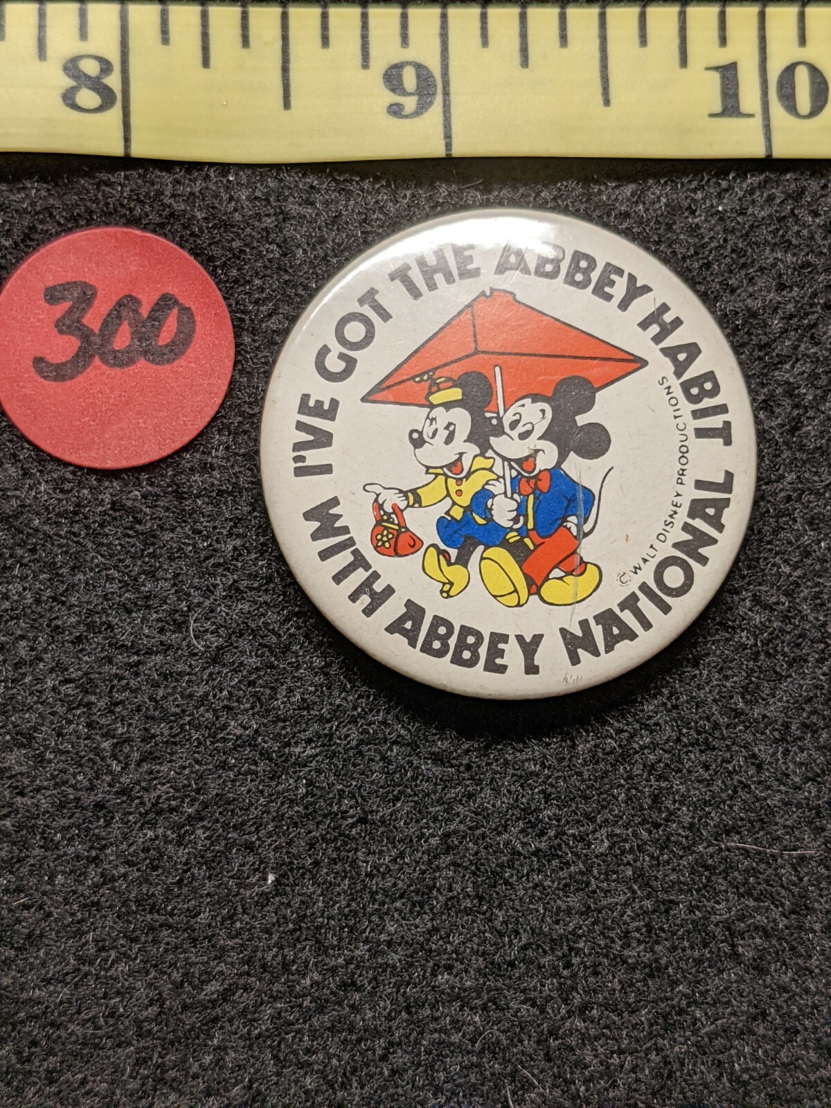 Mickey Minnie Mouse I ve Got The Abbey Habit Abbey National Pinback Button eBay