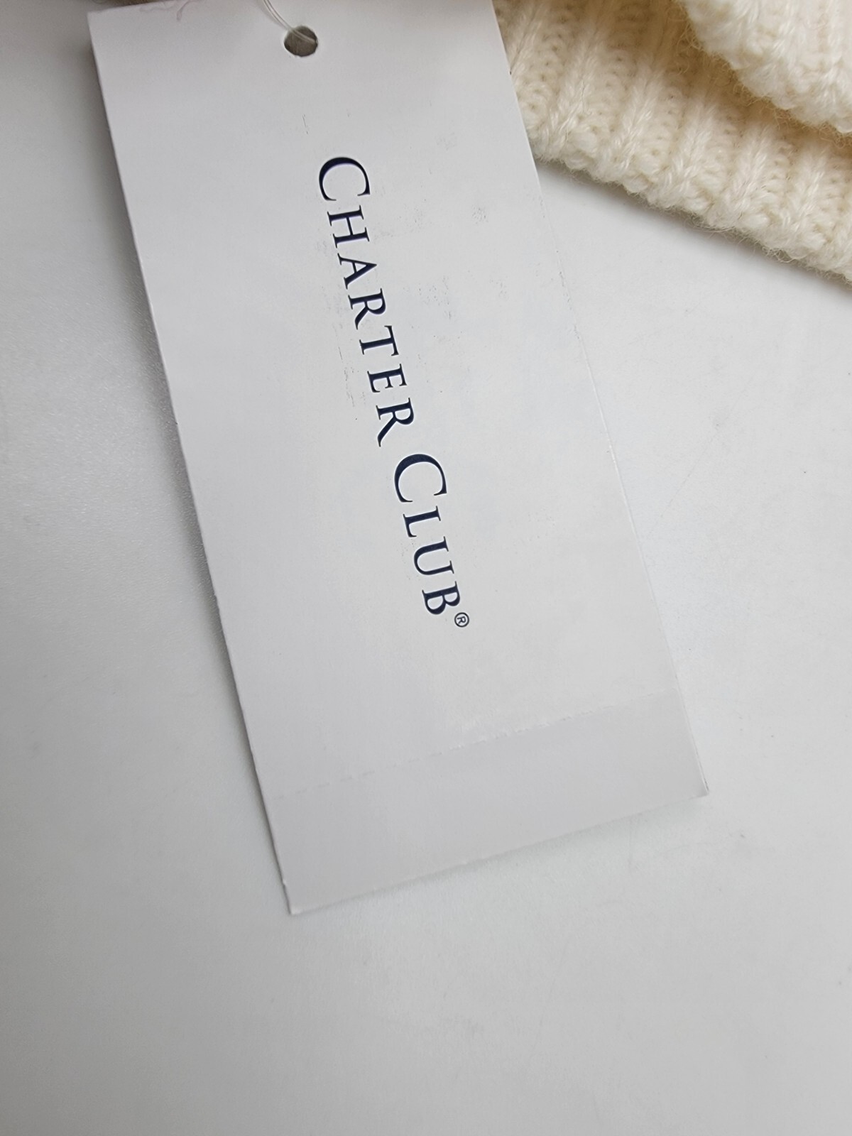 Charter Club 100% Cashmere Cuffed Beanie Women's One Size Vanilla Ice - Picture 13 of 14