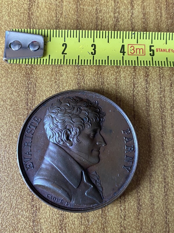 MÃ©Daille Evariste Parny Caque 1822 Galerie Metallique Des Grands Hommes Al4