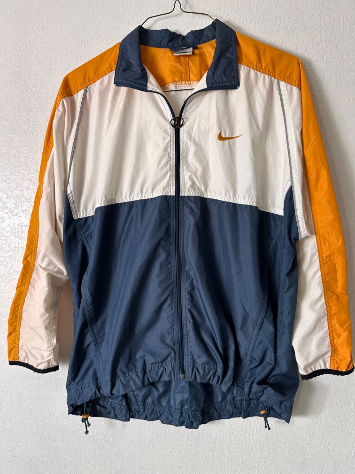 orange blue white nike jacket