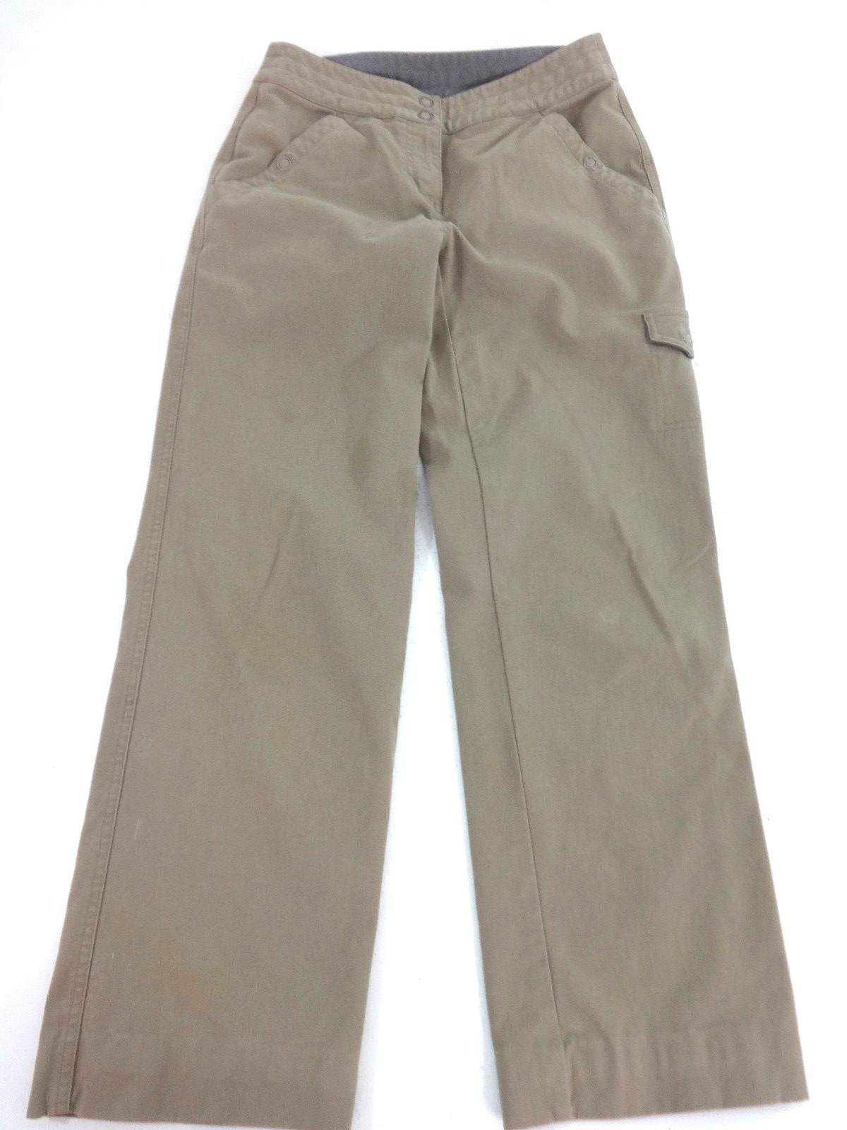 LL BEAN WOMENS KHAKI COTTON CHINO PANTS SIZE 4 eBay