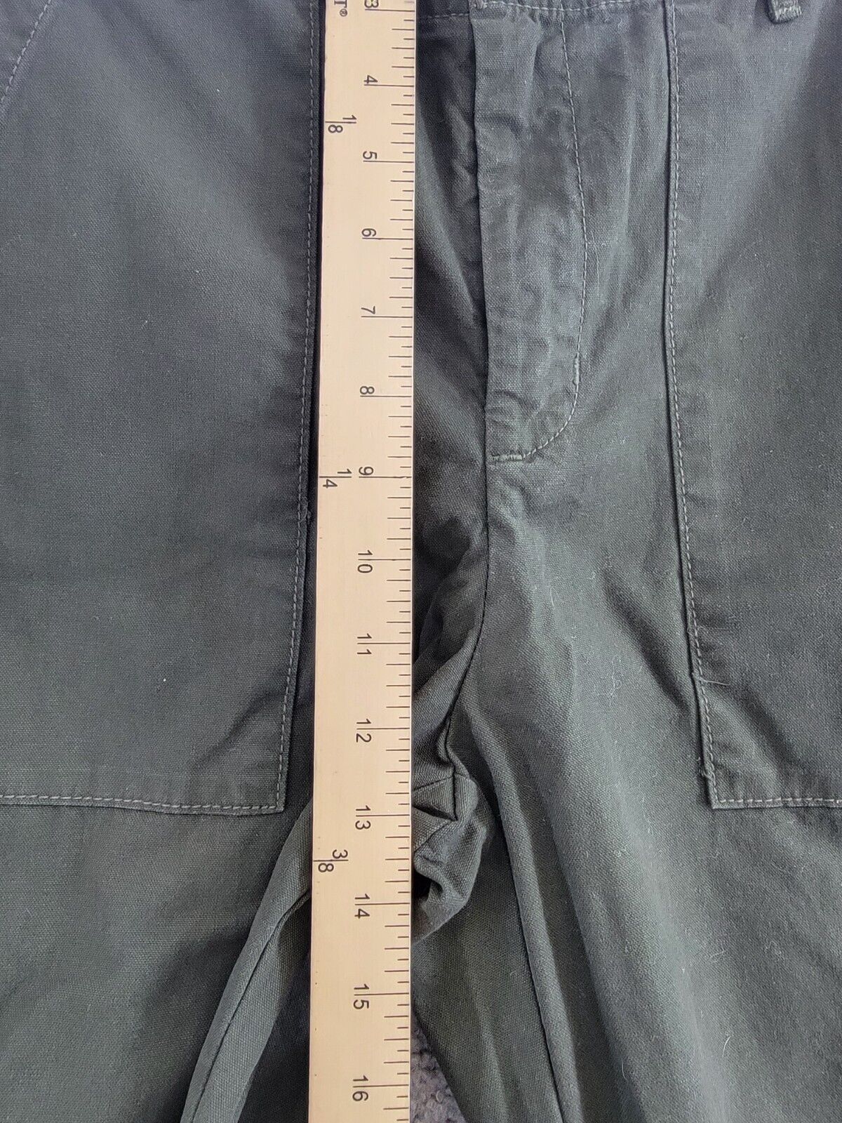 Velvet By Graham & Spencer Cropped Wide Leg Pants Women's 8 Locust Green Solid - Picture 8 of 18