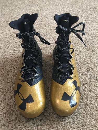 Notre Dame Irish Football Under Armour Team Issued 2016 Cleats Used Size 13 ND
