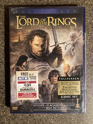 The Lord of the Rings: The Return of the King (DVD, 2004, 2-Disc Set) Brand New