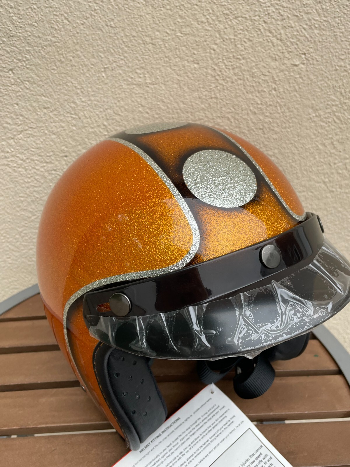 Arthur Fulmer Originals V2 Motorcycle Helmet Bubble Gold Size Small 46 /1000 NEW
