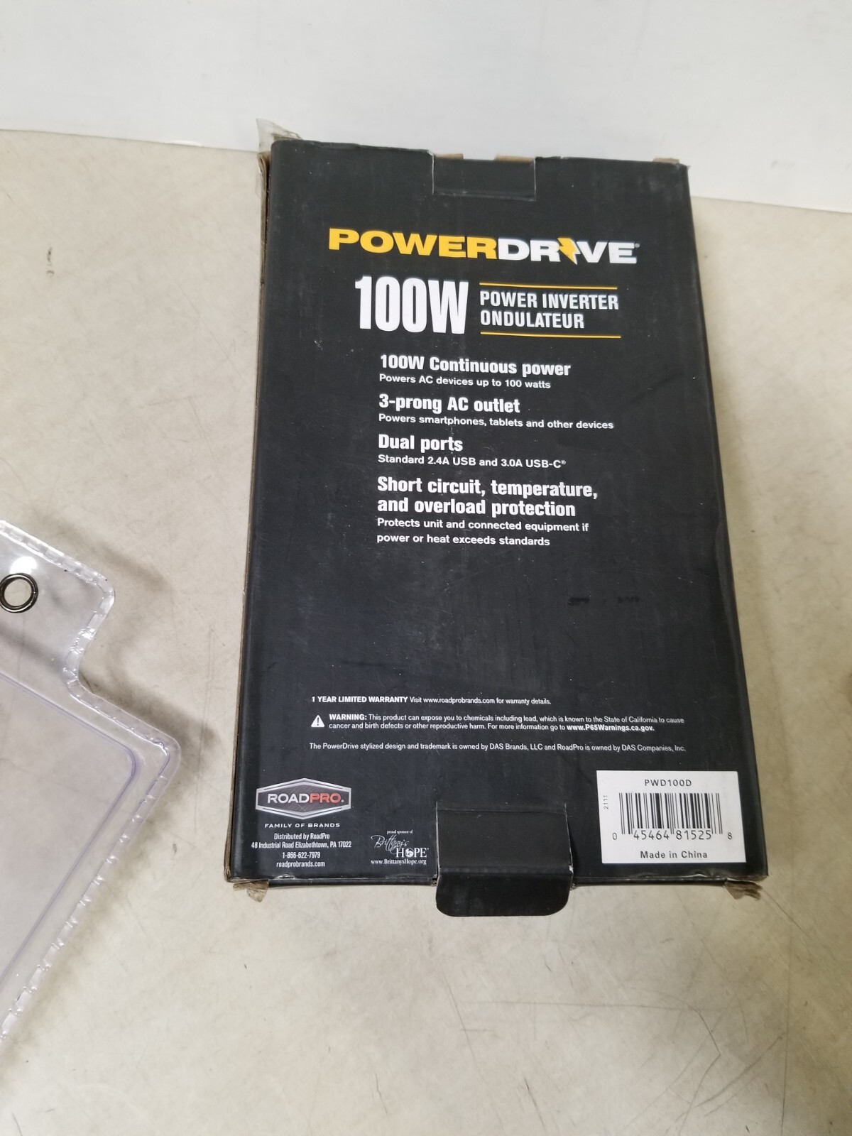 PowerDrive 100 Watt Power Inverter 100 Watt Power Inverter PWD100D 