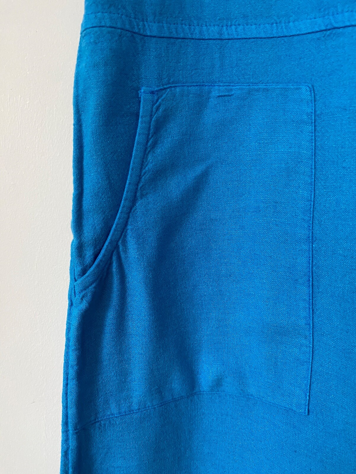 naturals d&co. Linen Blend Tee Dress With Pockets S, M Blue, Beige, Khaki & Turq - Picture 10 of 12