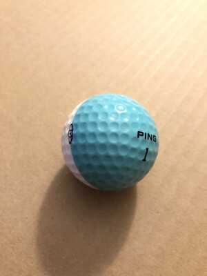 Two Tone Ping Pebble Beach Links Logo Eye Light Blue & White Golf Ball w/ Box
