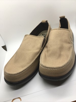 Crocs Walu Canvas Slip On Loafer Khaki 