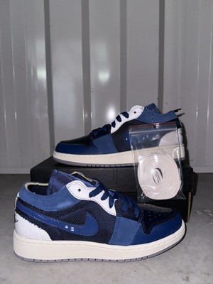 Nike Air Jordan 1 Low SE Craft (GS) Shoes Big Kids SZ 5Y Obsidian DX2194-400