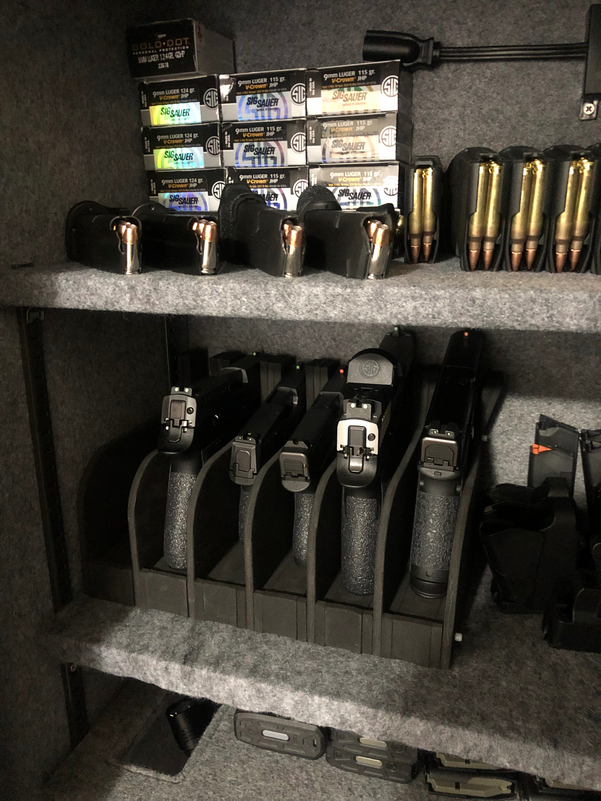 6 Gun Modular Pistol Rack Organizer Handgun Handgun Storage Holder