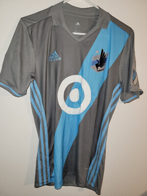 ADIDAS AUTHENTIC MLS MINNESOTA UNITED FC TEAM JERSEY GRAY SIZE L