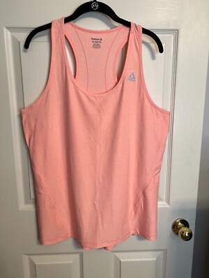 NWT Reebok Peach Orange Slim Racerback Running Tank Top Size XL
