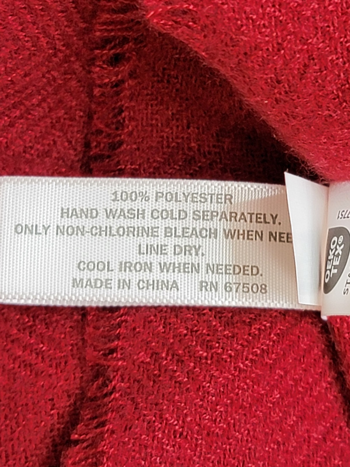 Style & Co Fringe Detail Solid Soft Wrap One Size Red - Picture 10 of 12