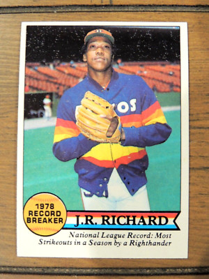 J.R. RICHARD  1979' TOPPS ''1978 RECORD BREAKER'' CARD #203  ASTROS LEGEND