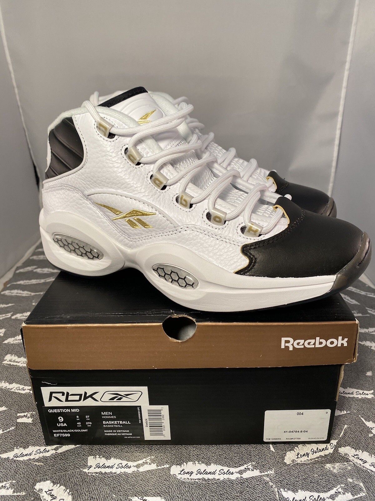 reebok question gold toe
