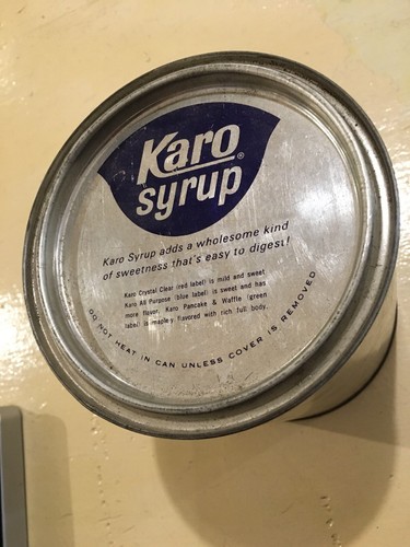 Vintage Advertising Piece: Karo Dark Corn Syrup 5 Lb Tin: Excellent Condition