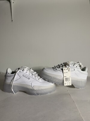 Reebok Women's Size 6.5 Y 4.5 Cardi B Club C White Leather Sneakers GX5098