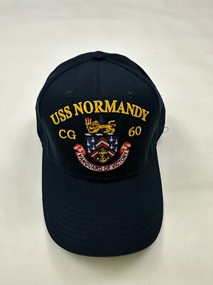 New The Corps USS Normandy CG 60 Logo Blue Baseball Cap Hat One Size