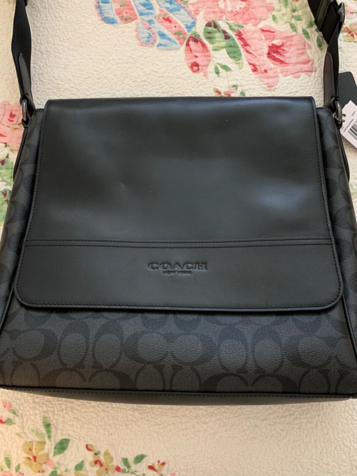 COACH Men's Houston Map Bag In Signature Canvas 573 | eBay