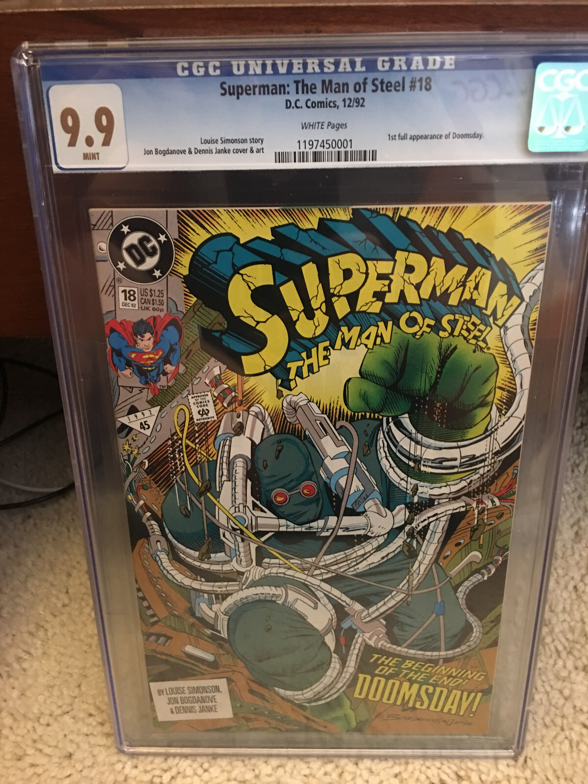 Superman: The Man of Steel #18 CGC 9.9 RARE DC 1992 1st