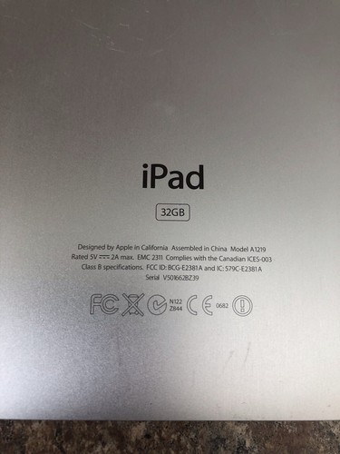 APPLE IPAD 1st GENERATION - 32GB - WIFI ONLY (A1219)
