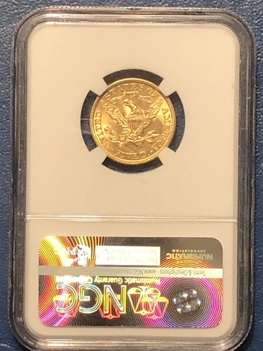 1907 $5 Liberty Head Gold NGC MS62