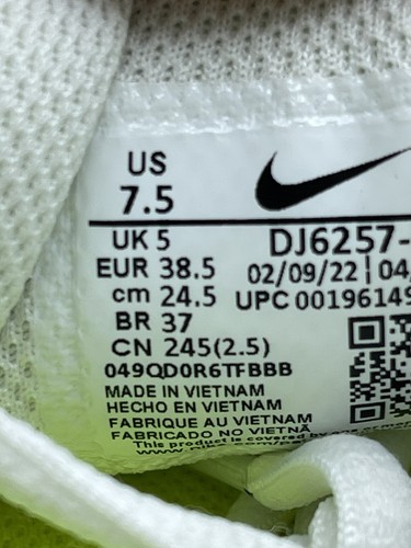 Nike Tanjun Women&rsquo;s Running Shoes Sneakers White Orange Size 7.5  DJ6257-103