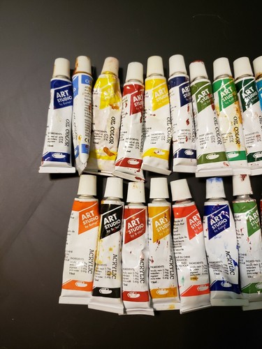 Lot 44 NEW Art Studio Artist Watercolor Oil Acrylic Paint Tubes Sealed 12 ml